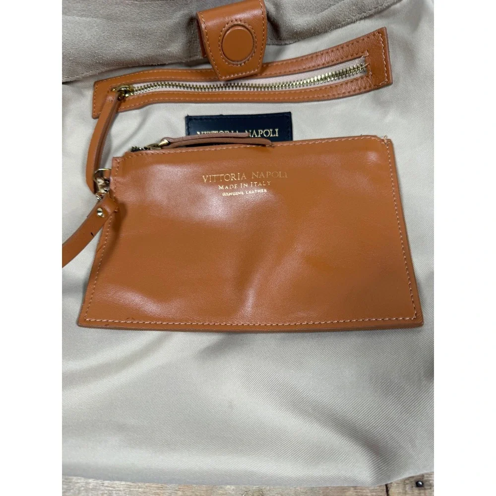 Vittoria Napoli Italian Leather Color-Block Hobo Bag